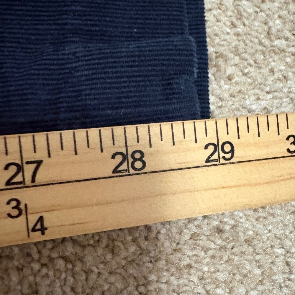 Lands End Mens 40 Traditional Fit Corduroy Pants Navy Blue Flat Front Straight - Picture 6 of 6